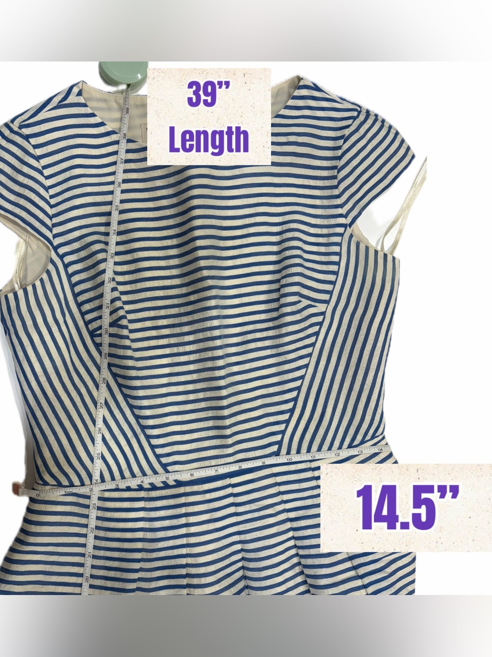 Anne Klein Cream and Blue Garment - Picture 7 of 7